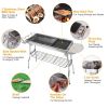 Foldable BBQ Grill Portable Charcoal Grill Stainless Steel BBQ Grill For Picnic Camping Backyard Cooking