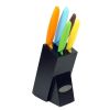 6-Piece Non-Stick Coating knife set with Block, Elegant Black