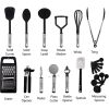 Kitchen Utensils Set- 23 Piece Cooking Utensils Set, Nylon Cookware Kitchen Accessories Set - Black
