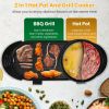 2 in 1 Electric Hot Pot with BBQ Grill Cooker Smokeless Non-Stick Korean BBQ Grill,Temperature Control