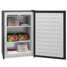 Upright Freezer, 3.0 Cubic Feet Compact Mini Freezer with Reversible Single Door and Adjustable Thermostat, Small freezer for Home, Dorm