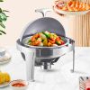 6L Round Roll-Top Stainless Steel Chafing Dish
