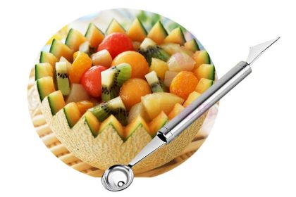 WOWZY RED/STELL Watermelon or any Melon Slicer and Cake With Mellon Baller And Fruit Carver (Style: Mellon Baller And Fruit Carver)