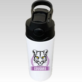 Cougars Water Bottle with Straw (size: 12 oz)