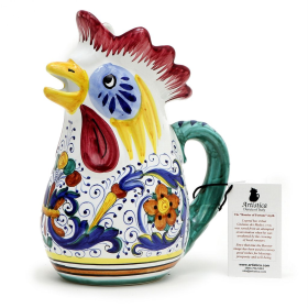 RICCO DERUTA: Pitcher (size: 9.5H (1 LITER - 34 OZ.- 1 QT) (Dimensions measured in Inches))