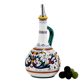 RICCO DERUTA Oil/Vinegar Bottle (size: 5 DIAM. X 10 HIGH- BOTTLE HOLDS 24 Oz. (Dimensions measured in Inches))