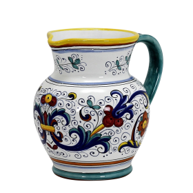 RICCO DERUTA: Pitcher (size: 6 DIAM. X 6.5 HIGH ( 1 Liter - 34 Oz.) (Dimensions measured in Inches))