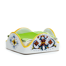 RICCO DERUTA Napkin Holder (size: 7 X 7 X 3 HIGH (Dimensions measured in Inches))