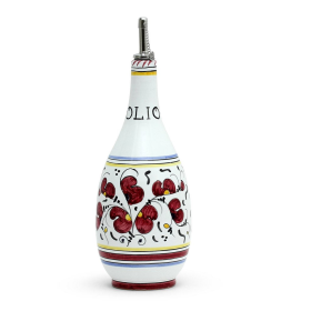 ORVIETO ROOSTER Oil/Vinegar Bottle (Color: Red, size: Bottle)