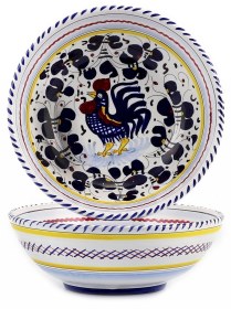 ORVIETO ROOSTER Coupe Bowls (Color: Blue, size: 8 DIAM. X 3 HIGH (Dimensions measured in Inches))