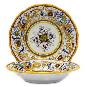 RAFFAELLESCO Pasta/Soup Rim Plate (size: 10.5 DIAM. (Dimensions measured in Inches))