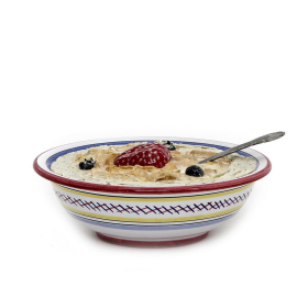 ORVIETO ROOSTER Salad/Cereal Bowl (Color: Red, size: 7.5 DIAM. X 2.25 HIGH/DEEP (Dimensions measured in Inches))