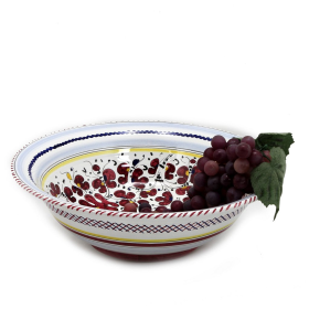 ORVIETO ROOSTER Bowls for Serving Pasta or Salad (Color: Red, size: 13.5 DIAM. X 5 HIGH (Dimensions measured in Inches))