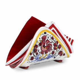 ORVIETO ROOSTER Napkin Holder (Color: Red, size: 6.5 WIDE X 3.5 HIGH (Dimensions measured in Inches))