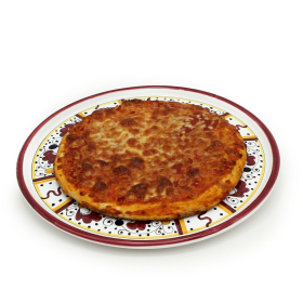 ORVIETO ROOSTER Dinner Plate (Color: Red, size: 12.5 DIAM. X .75 (3/4) HIGH (Dimensions measured in Inches))