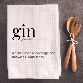Gin Definition - Bar Towel (Style: Flat Weave)