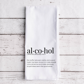 Alcohol Definition - Bar Towel (Style: Waffle Weave)