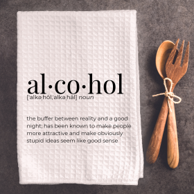 Alcohol Definition - Bar Towel (Style: Flat Weave)