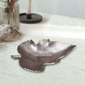 Handmade Decorative Bronze Color Coated Aluminium Tray (Color: Bronze, size: 6.69 x 5.11 x 0.9cm)