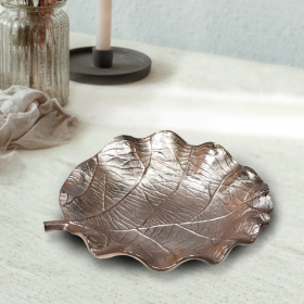 Handmade Decorative Bronze Color Coated Aluminium Tray (Color: Bronze, size: 4.72 x 4.52 x 1.18cm)