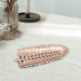 Handmade Decorative Bronze Color Coated Aluminium Tray (Color: Bronze, size: 7.87 x 3.54 x 0.59cm)