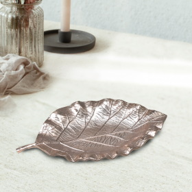 Handmade Decorative Bronze Color Coated Aluminium Tray (Color: Bronze, size: 7.08 x 3.74 x 0.78cm)