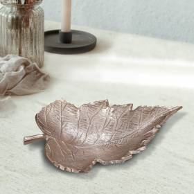 Handmade Decorative Bronze Color Coated Aluminium Tray (Color: Bronze, size: 5.23 x 3.93 x 1.14cm)