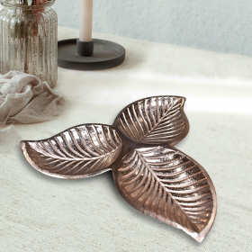 Handmade Decorative Bronze Color Coated Aluminium Tray (Color: Bronze1, size: 8.26 x 8.26 x 0.98 cm)