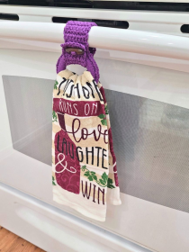 Kitchen Towel Ring Holder (Color: Purple)