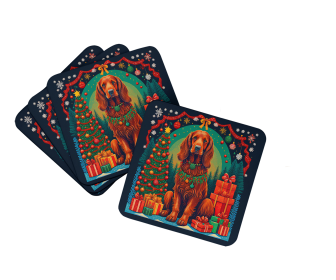 Enchanted Christmas Foam Coasters (Design: Irish Setter, size: 3.5)