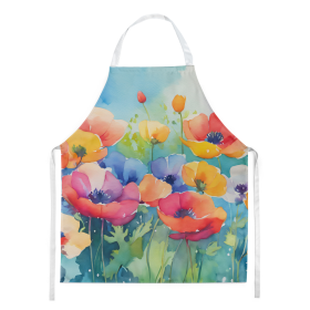 Flowers in Watercolor Apron (Dog Breed: Anemones 1545, size: large)