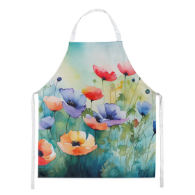 Flowers in Watercolor Apron (Dog Breed: Anemones 1546, size: large)