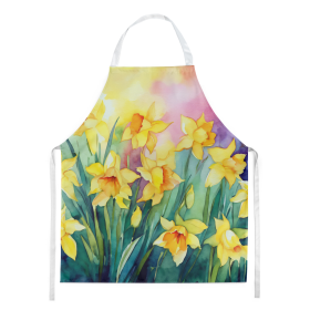 Flowers in Watercolor Apron (Dog Breed: Daffodils 1560, size: large)