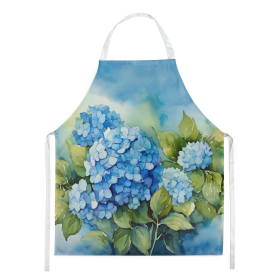 Flowers in Watercolor Apron (Dog Breed: Hydrangeas 1580, size: large)