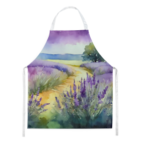 Flowers in Watercolor Apron (Dog Breed: Lavender 1582, size: large)
