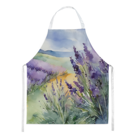 Flowers in Watercolor Apron (Dog Breed: Lavender 1583, size: large)