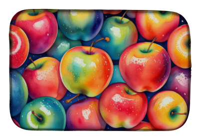 Colorful Fruit Dish Drying Mat (Dog Breed: Apples 1829, size: 14  x 21")