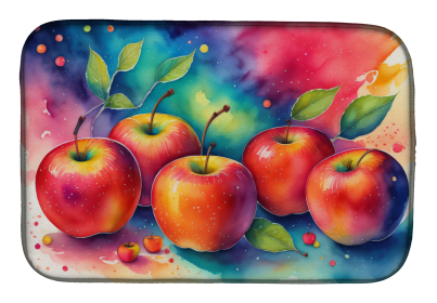 Colorful Fruit Dish Drying Mat (Dog Breed: Apples 1830, size: 14  x 21")