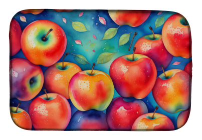 Colorful Fruit Dish Drying Mat (Dog Breed: Apples 1831, size: 14  x 21")