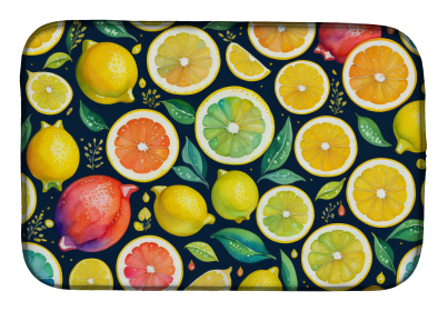 Colorful Fruit Dish Drying Mat (Dog Breed: Lemons 1836, size: 14  x 21")