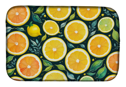 Colorful Fruit Dish Drying Mat (Dog Breed: Lemons 1837, size: 14  x 21")