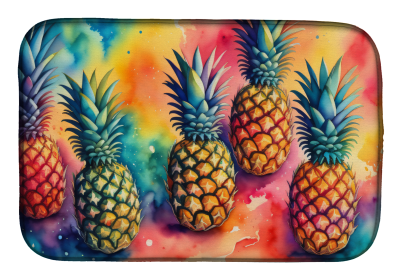 Colorful Fruit Dish Drying Mat (Dog Breed: Pineapples 1840, size: 14  x 21")