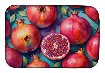 Colorful Fruit Dish Drying Mat (Dog Breed: Pomegranates 1841, size: 14  x 21")