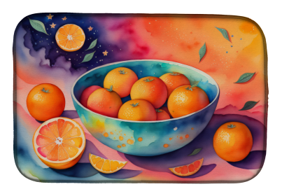 Colorful Fruit Dish Drying Mat (Dog Breed: Oranges 1853, size: 14  x 21")