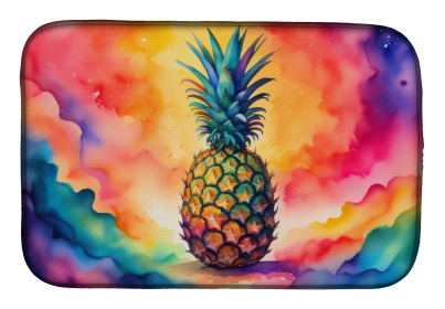 Colorful Fruit Dish Drying Mat (Dog Breed: Pineapple 1858, size: 14  x 21")