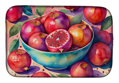 Colorful Fruit Dish Drying Mat (Dog Breed: Pomegranates 1860, size: 14  x 21")