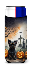 Spooky Halloween Hugger for Ultra Slim Cans (Dog Breed: Affenpinscher 2002, size: Slim Can)
