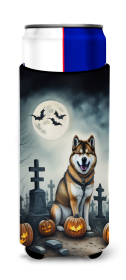 Spooky Halloween Hugger for Ultra Slim Cans (Dog Breed: Akita 2005, size: Slim Can)