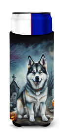 Spooky Halloween Hugger for Ultra Slim Cans (Dog Breed: Alaskan Malamute 2006, size: Slim Can)