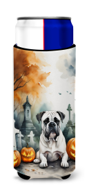 Spooky Halloween Hugger for Ultra Slim Cans (Dog Breed: Boxer  2024, size: Slim Can)